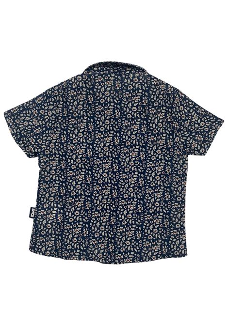 Camicia neonato blu in cotone DANIELE ALESSANDRINI | 1296C00166/MABLU